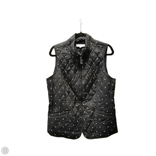 Vest Puffer & Quilted By Talbots In Polkadot Pattern, Size: M