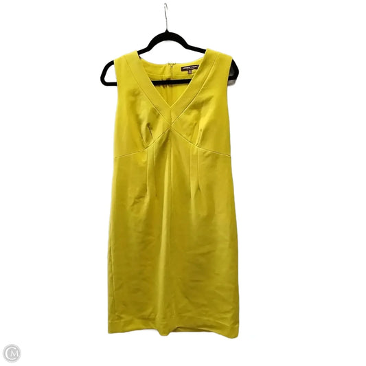 Dress Casual Midi By Adrienne Vittadini In Yellow, Size: 10p