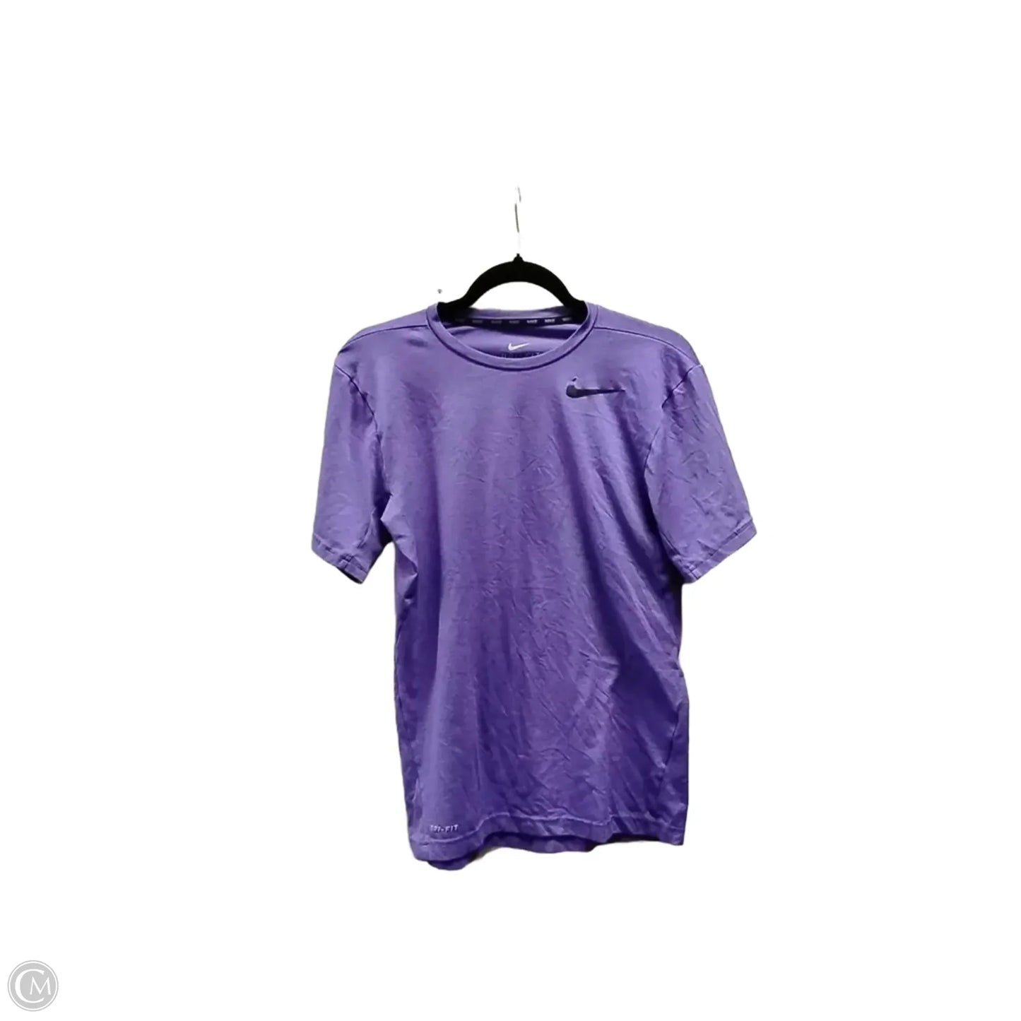 Athletic Top Short Sleeve By Nike In Purple, Size: S