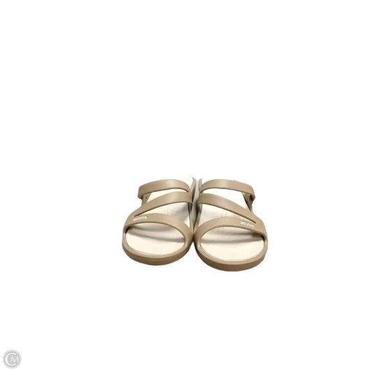 Sandals Flats By Crocs In Tan, Size: 6