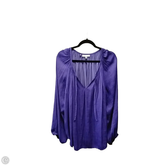 Blouse Long Sleeve By Jennifer Lopez In Purple, Size: Xl