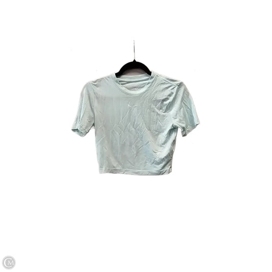 Athletic Top Short Sleeve By Nike In Blue, Size: S