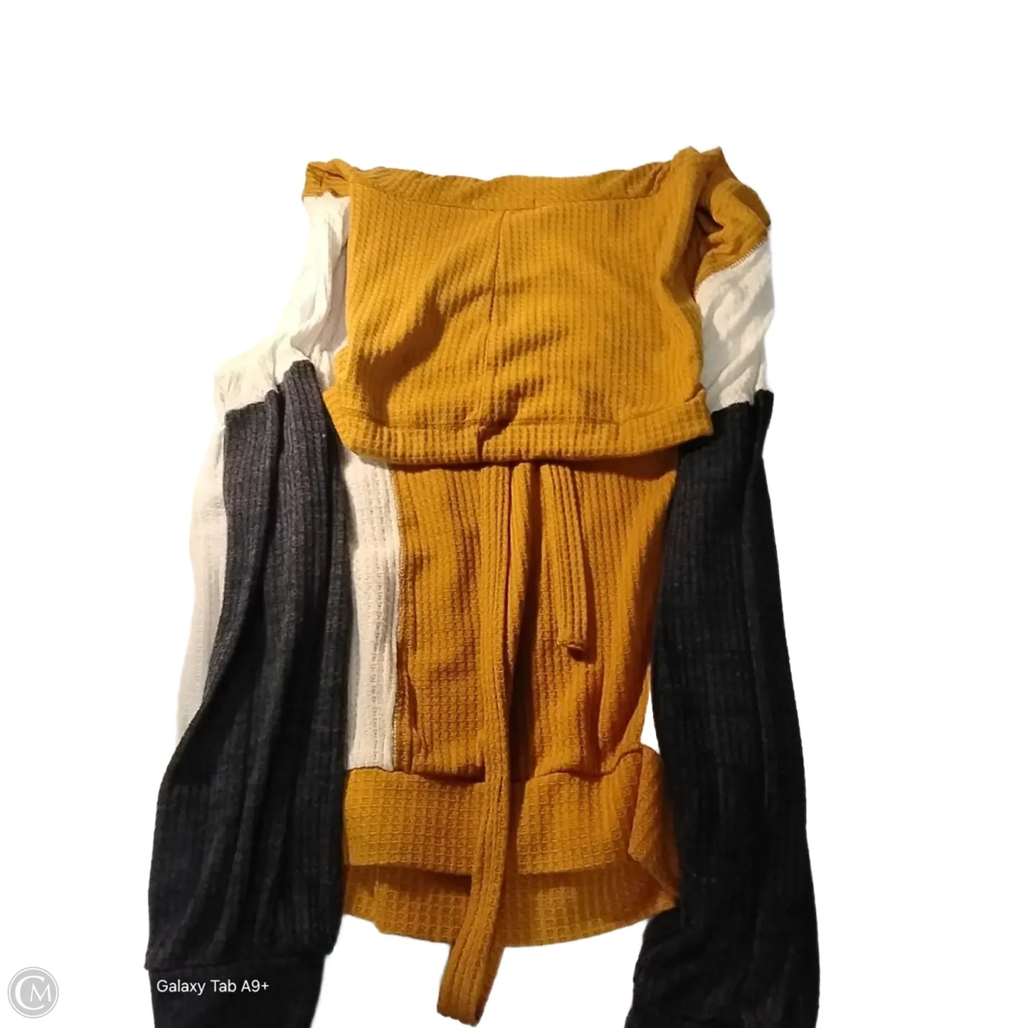 Sweatshirt Collar By My Story In Gold & White, Size: L