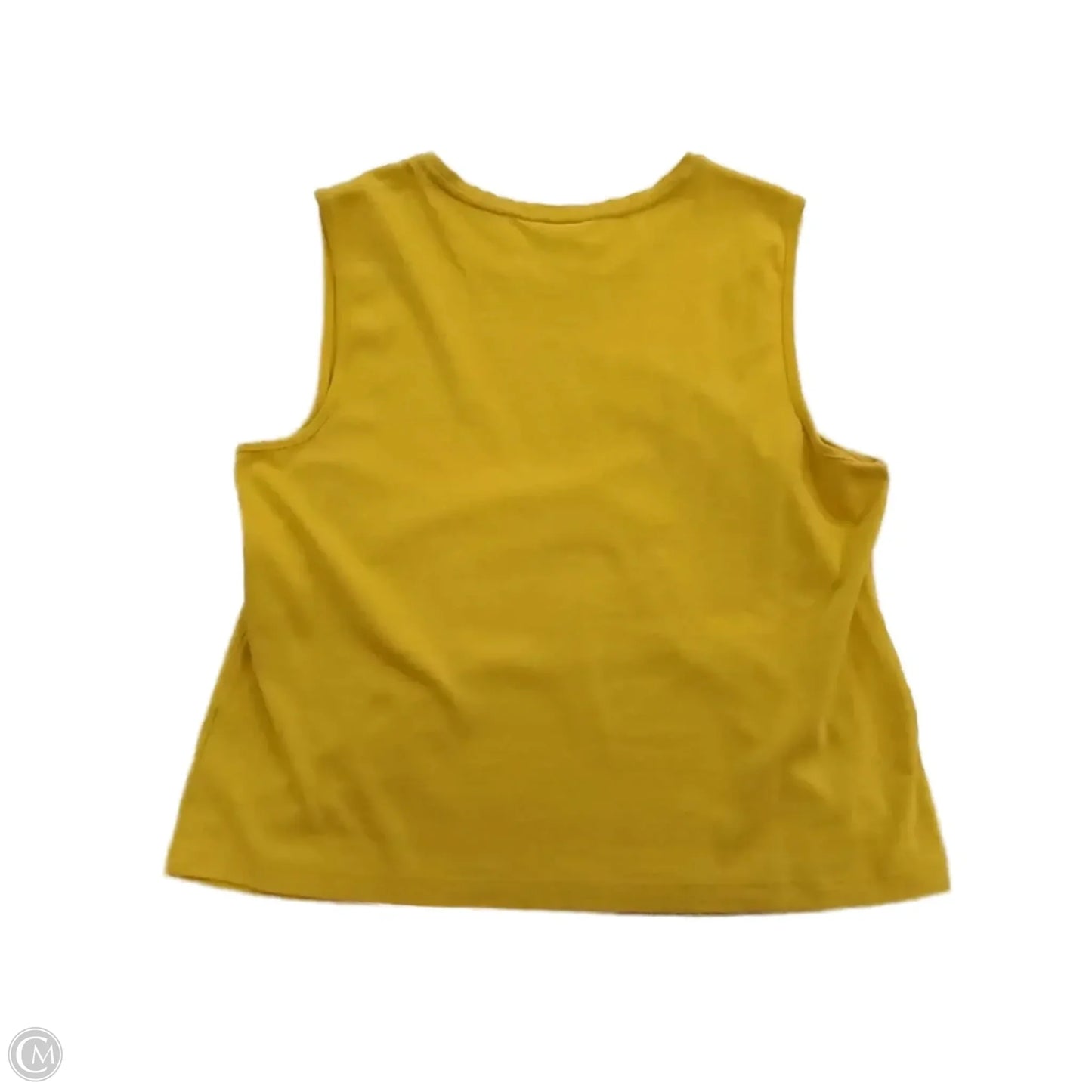 Top Sleeveless By Cj Banks In Yellow, Size: 1x