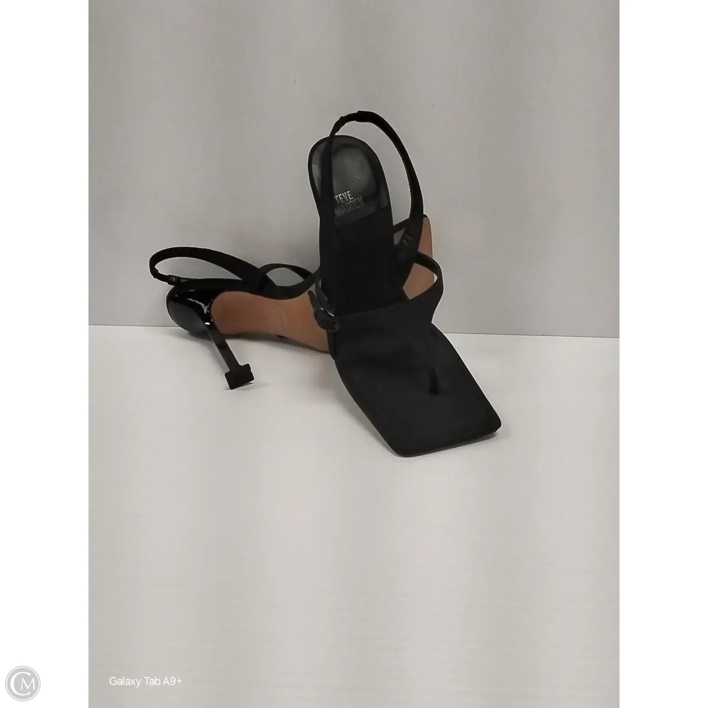 Sandals Heels Stiletto By Steve Madden In Black, Size: 8