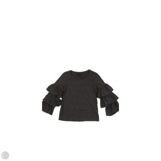 Blouse Long Sleeve By Banana Republic In Grey, Size: S