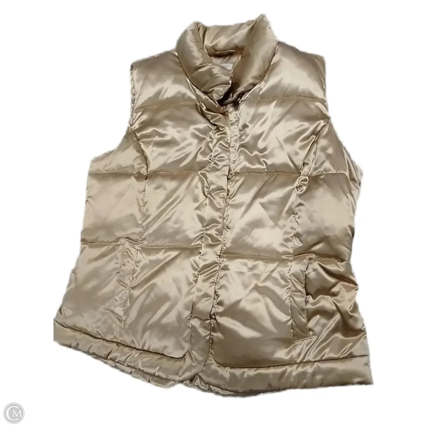 Vest Puffer & Quilted By Charter Club In Gold, Size: Large