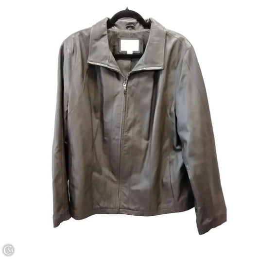 Jacket Leather By Worthington In Brown, Size: 2x