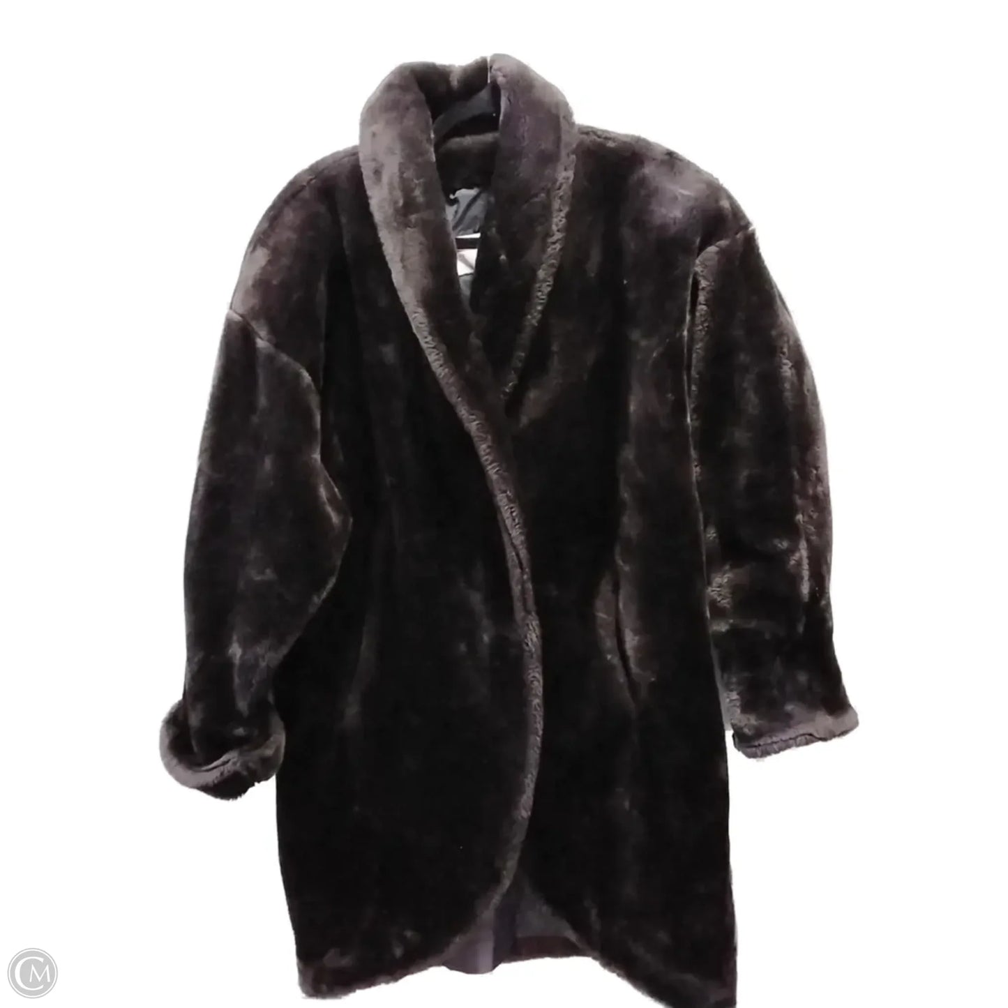 Coat Faux Fur & Sherpa By Clothes Mentor In Brown, Size: 1x