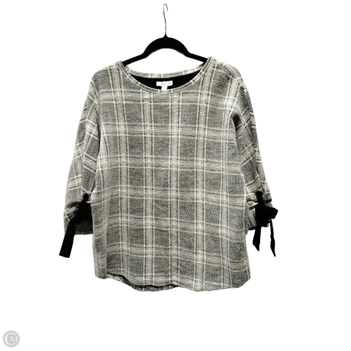 Top Long Sleeve By Charter Club In Plaid Pattern, Size: Xl