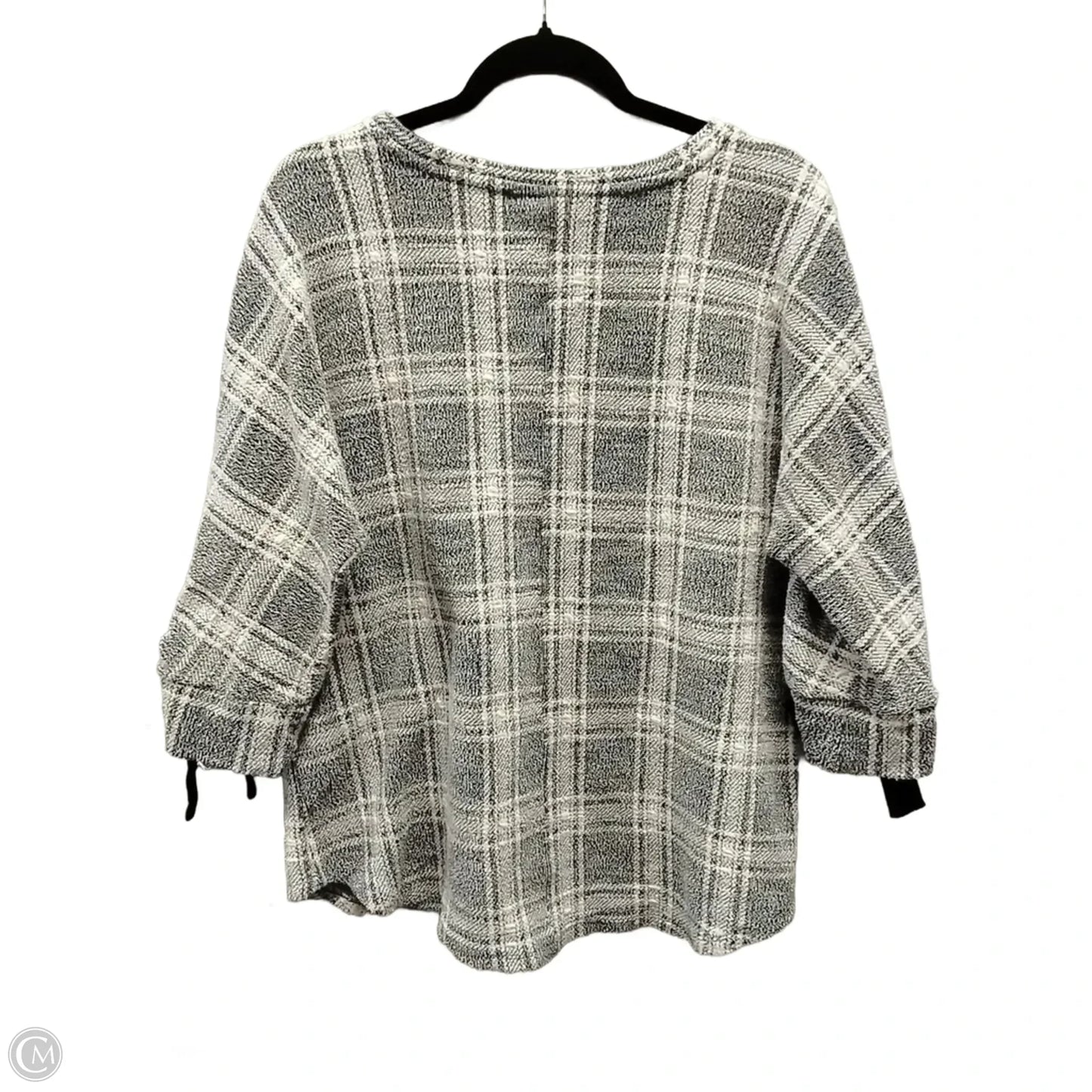 Top Long Sleeve By Charter Club In Plaid Pattern, Size: Xl