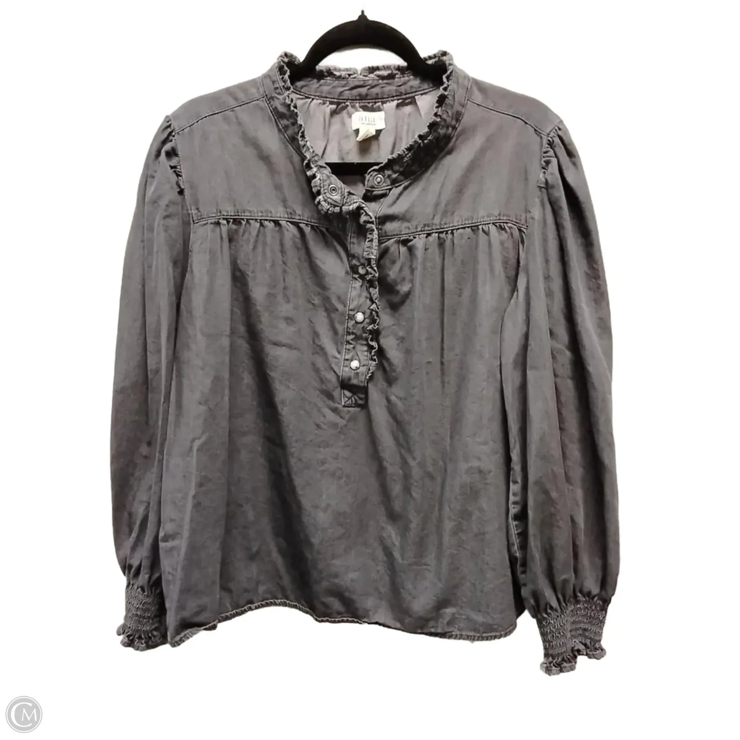 Top Long Sleeve By Ana In Grey, Size: Xxl