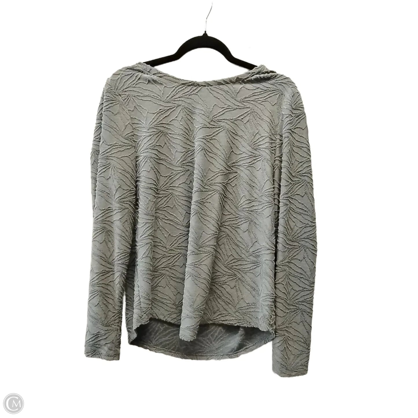 Top Long Sleeve By Simply Vera In Grey, Size: M