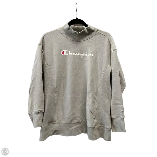 Athletic Sweatshirt Crewneck By Champion In Grey, Size: S