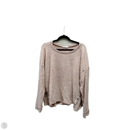 Top Long Sleeve By 89th And Madison In Pink, Size: L
