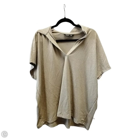 Top Short Sleeve By Simply Vera In Gold, Size: 2x