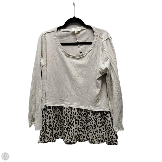 Top Long Sleeve By Umgee In Animal Print, Size: Xl