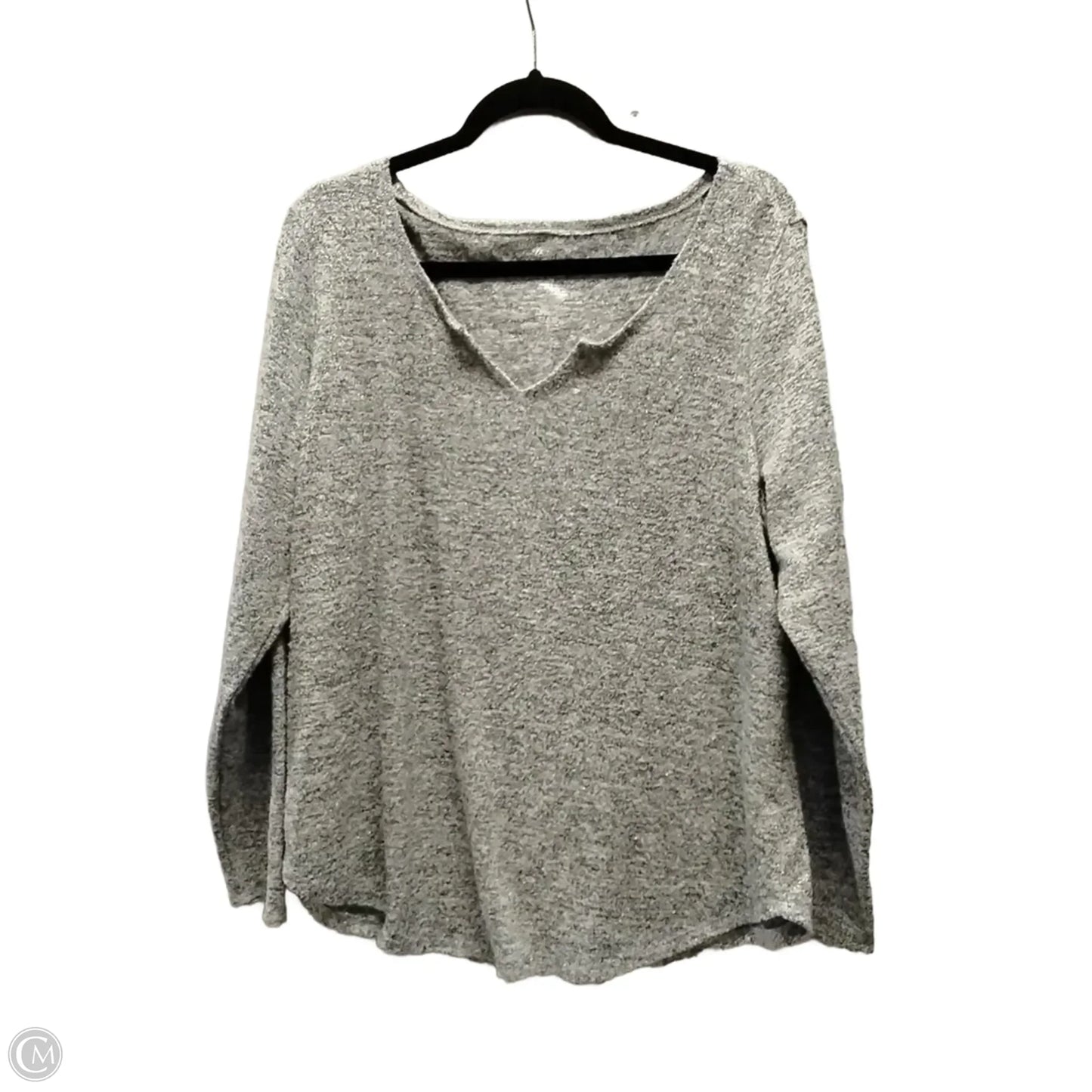Top Long Sleeve By Maurices In Grey, Size: 1x