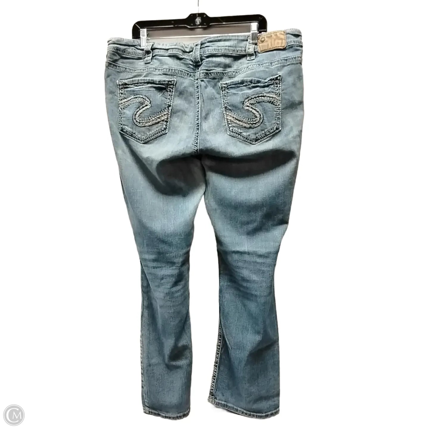 Jeans Boot Cut By Silver In Blue Denim, Size: 22