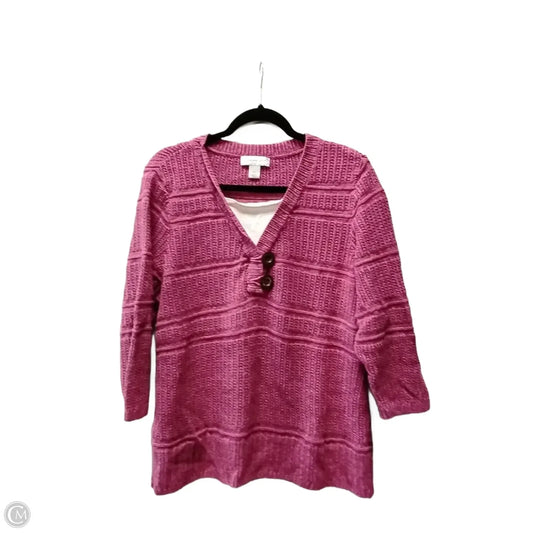 Sweater By Christopher And Banks In Pink, Size: Xl