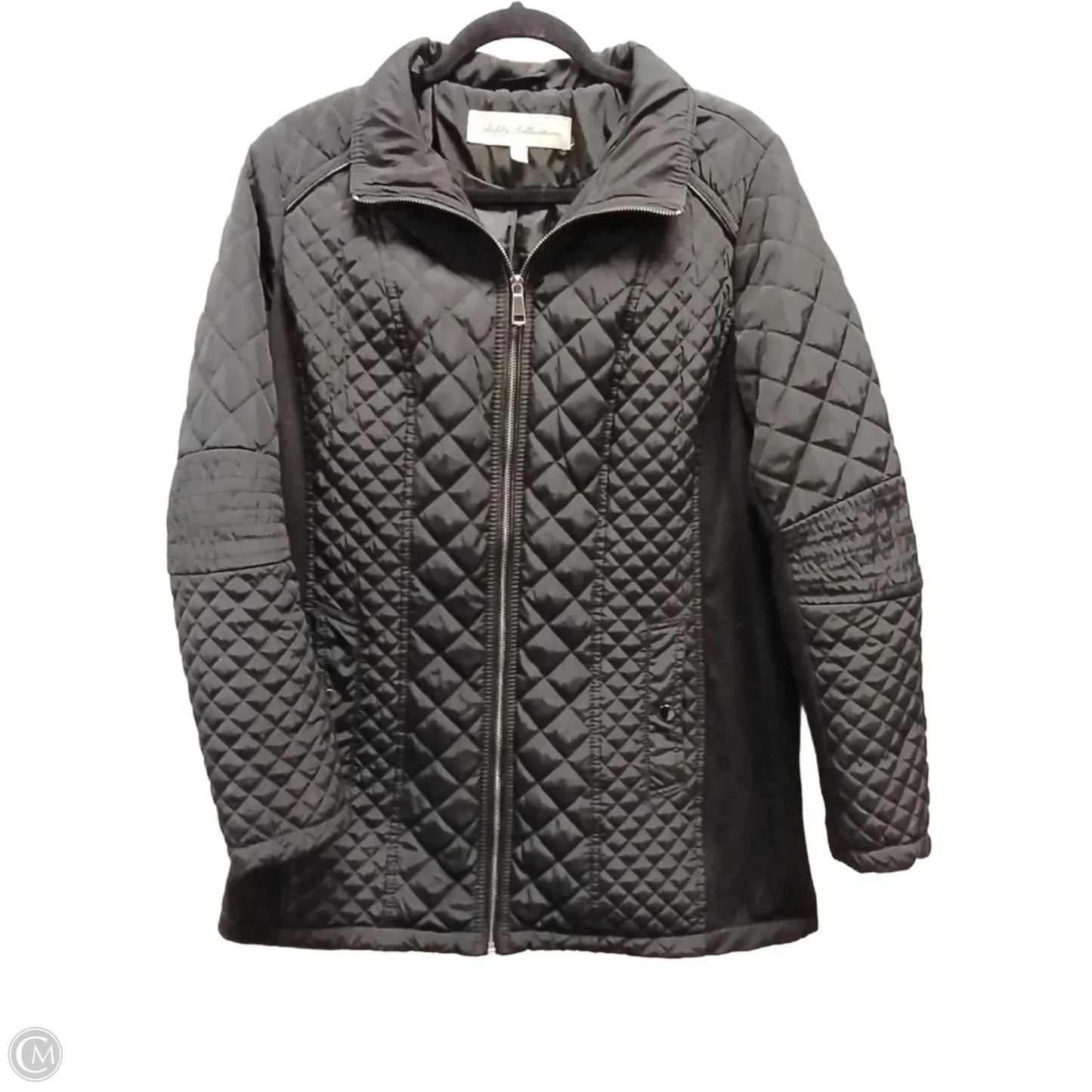 Coat Puffer & Quilted By Sebby In Black, Size: L