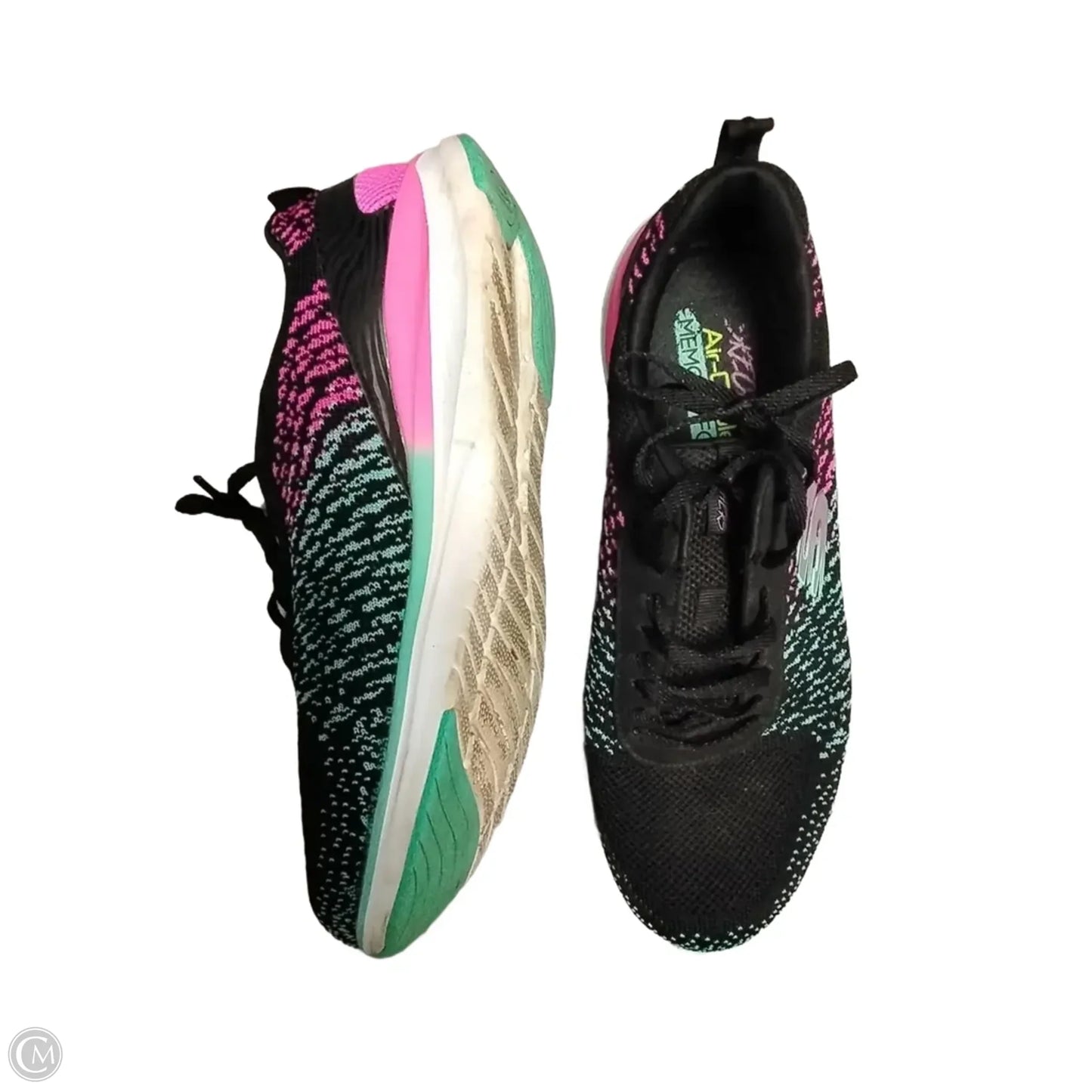 Shoes Athletic By Skechers In Black & Pink, Size: 9.5