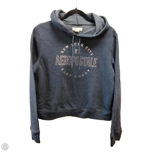Sweatshirt Hoodie By Aeropostale In Navy, Size: M