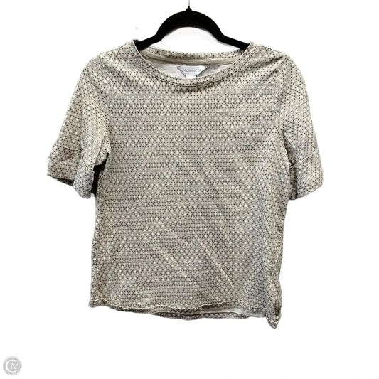 Top Short Sleeve Basic By Liz Claiborne In Polkadot Pattern, Size: M