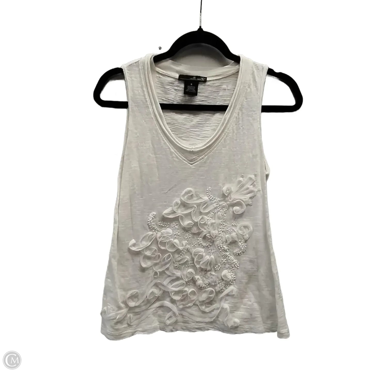 Top Sleeveless By Willi Smith In White, Size: S