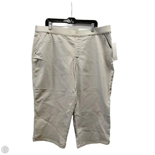 Pants Cropped By Intro In Tan, Size: 18w