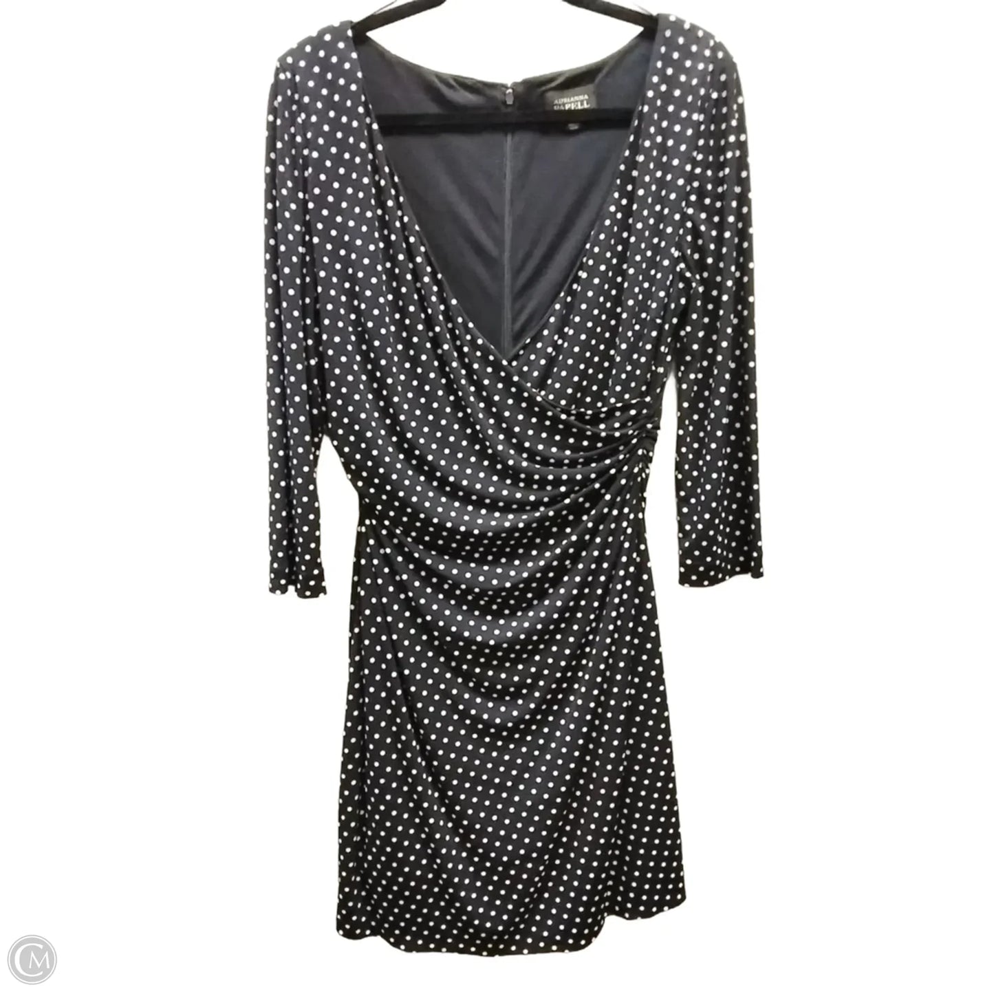 Dress Party Midi By Adrianna Papell In Polkadot Pattern, Size: 12