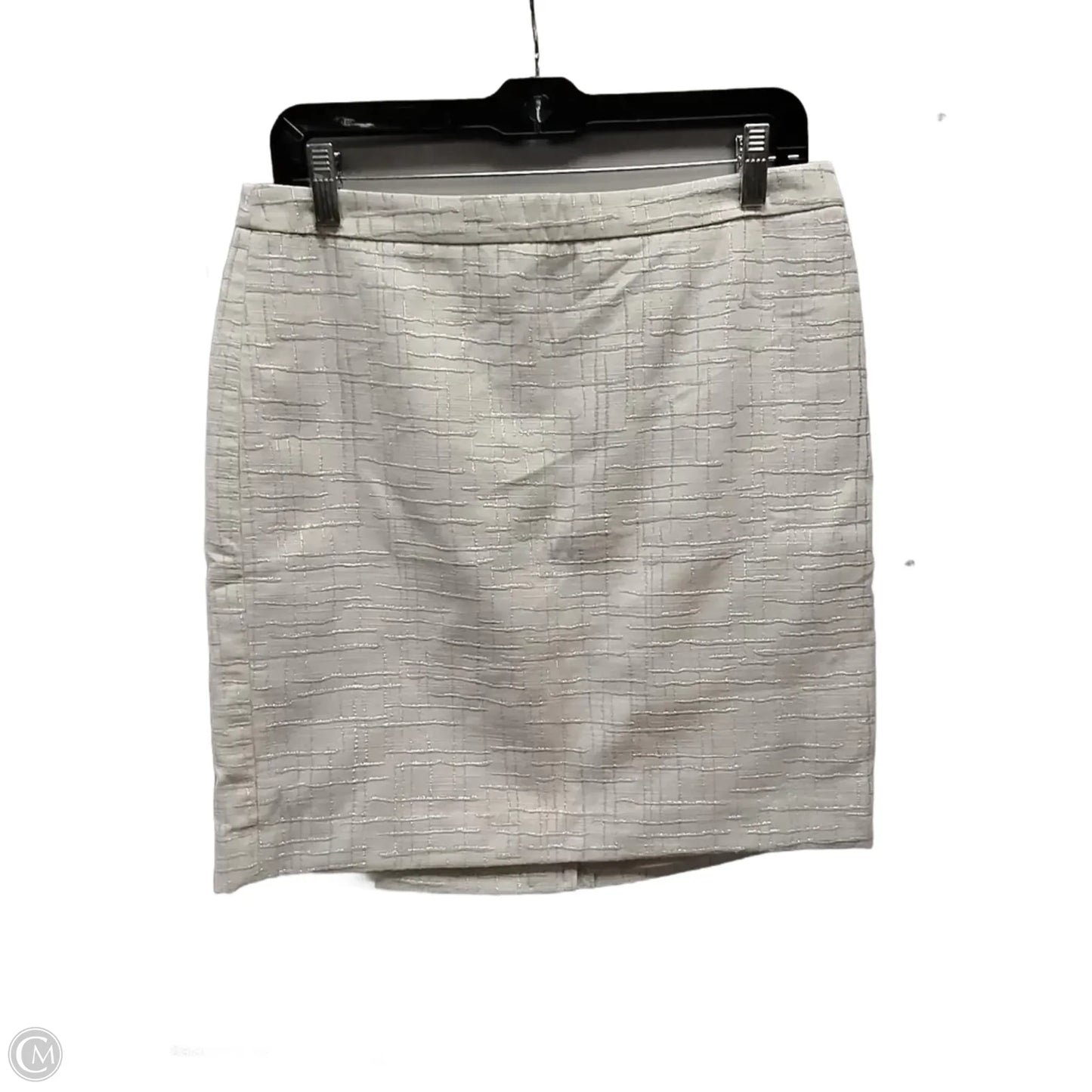 Skirt Midi By Loft In Gold & White, Size: 8