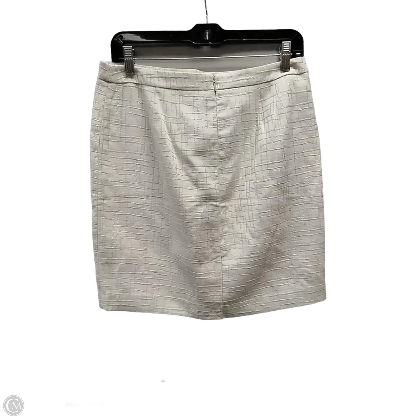 Skirt Midi By Loft In Gold & White, Size: 8