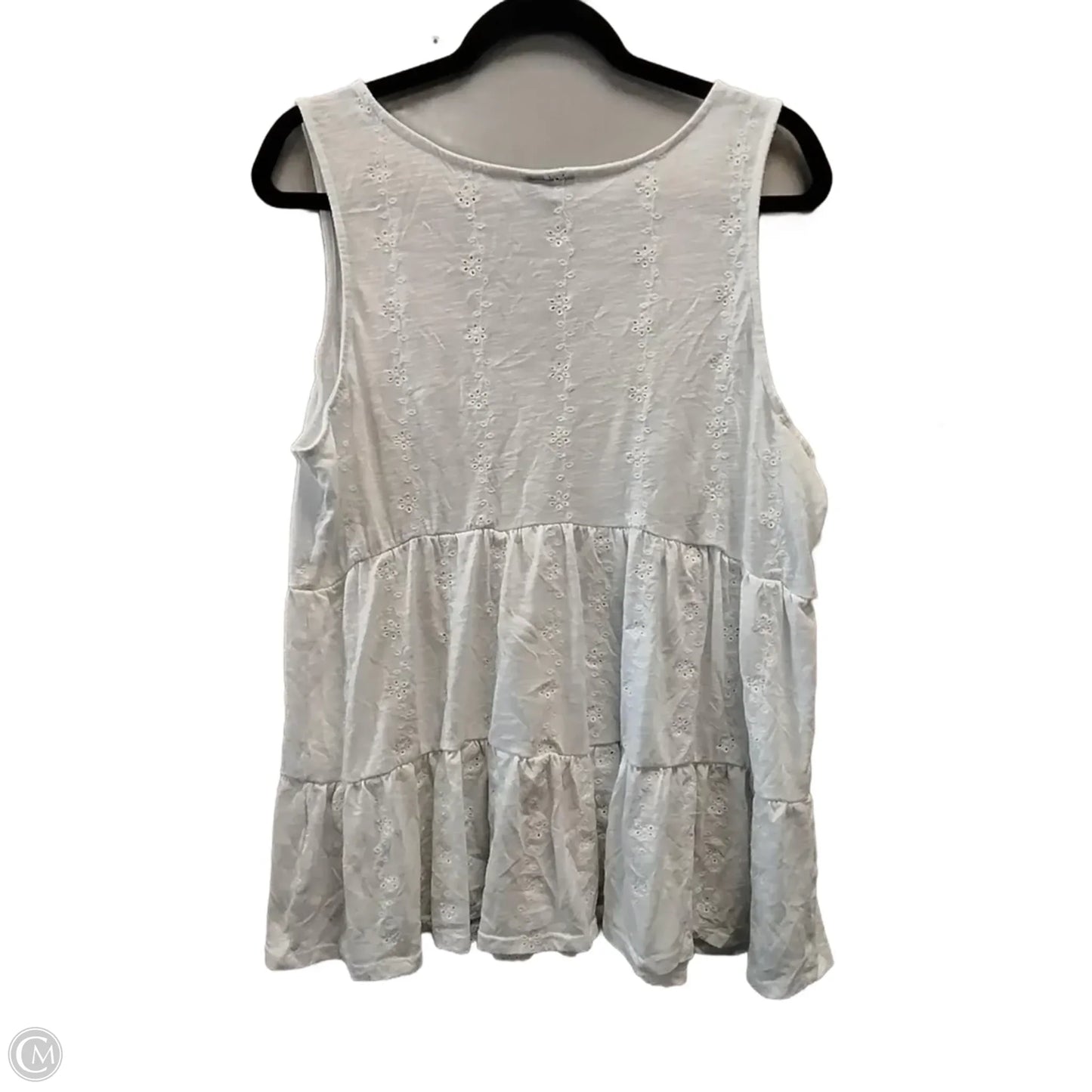 Blouse Sleeveless By Torrid In White, Size: 2