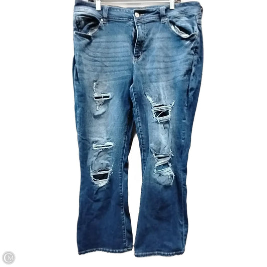 Jeans Boot Cut By Kancan In Blue, Size: 20