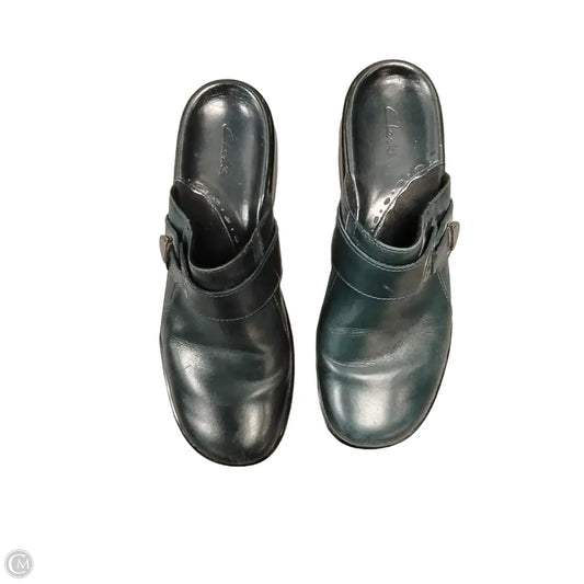 Shoes Heels Block By Clarks In Green, Size: 8