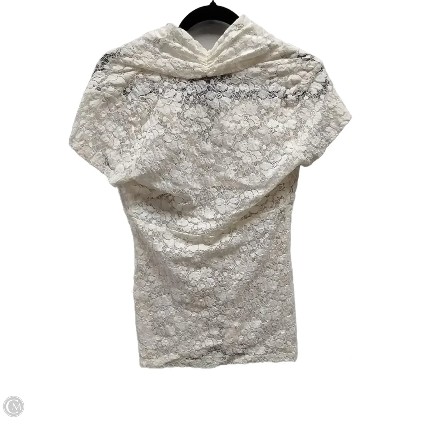 Blouse Short Sleeve By Karen Kane In Cream, Size: L