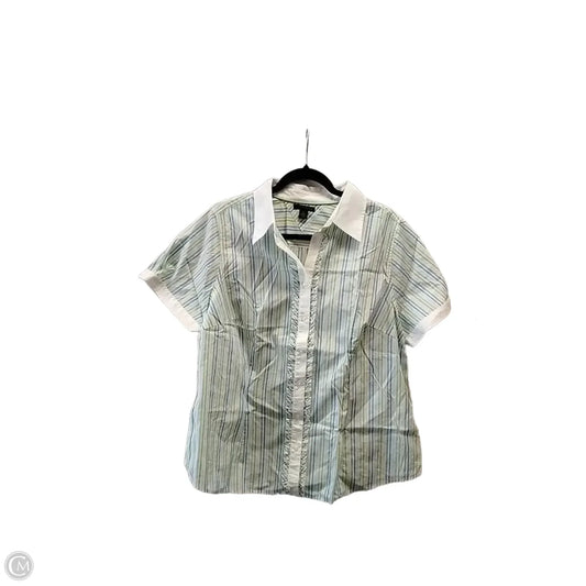 Blouse Short Sleeve By Tommy Hilfiger In Striped Pattern, Size: 16
