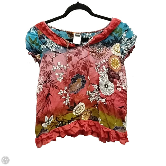 Blouse Short Sleeve By Bila In Red, Size: Xl