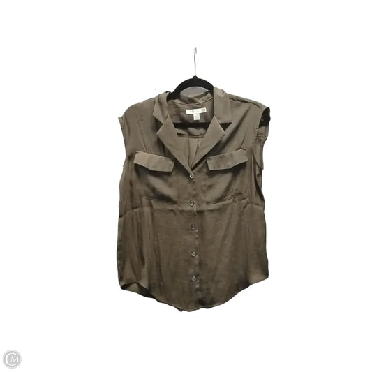 Blouse Short Sleeve By Banana Republic In Brown, Size: Xs