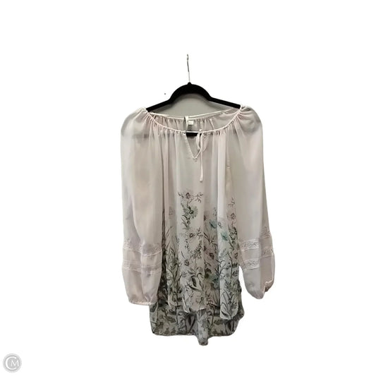 Blouse Long Sleeve By Lc Lauren Conrad In Pink, Size: S