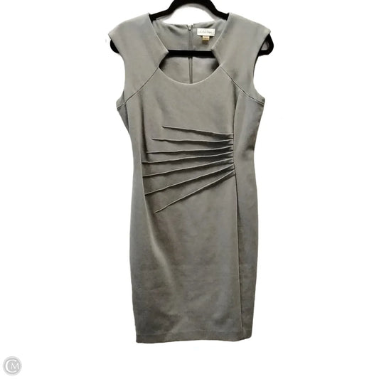 Dress Casual Midi By Calvin Klein In Grey, Size: 8