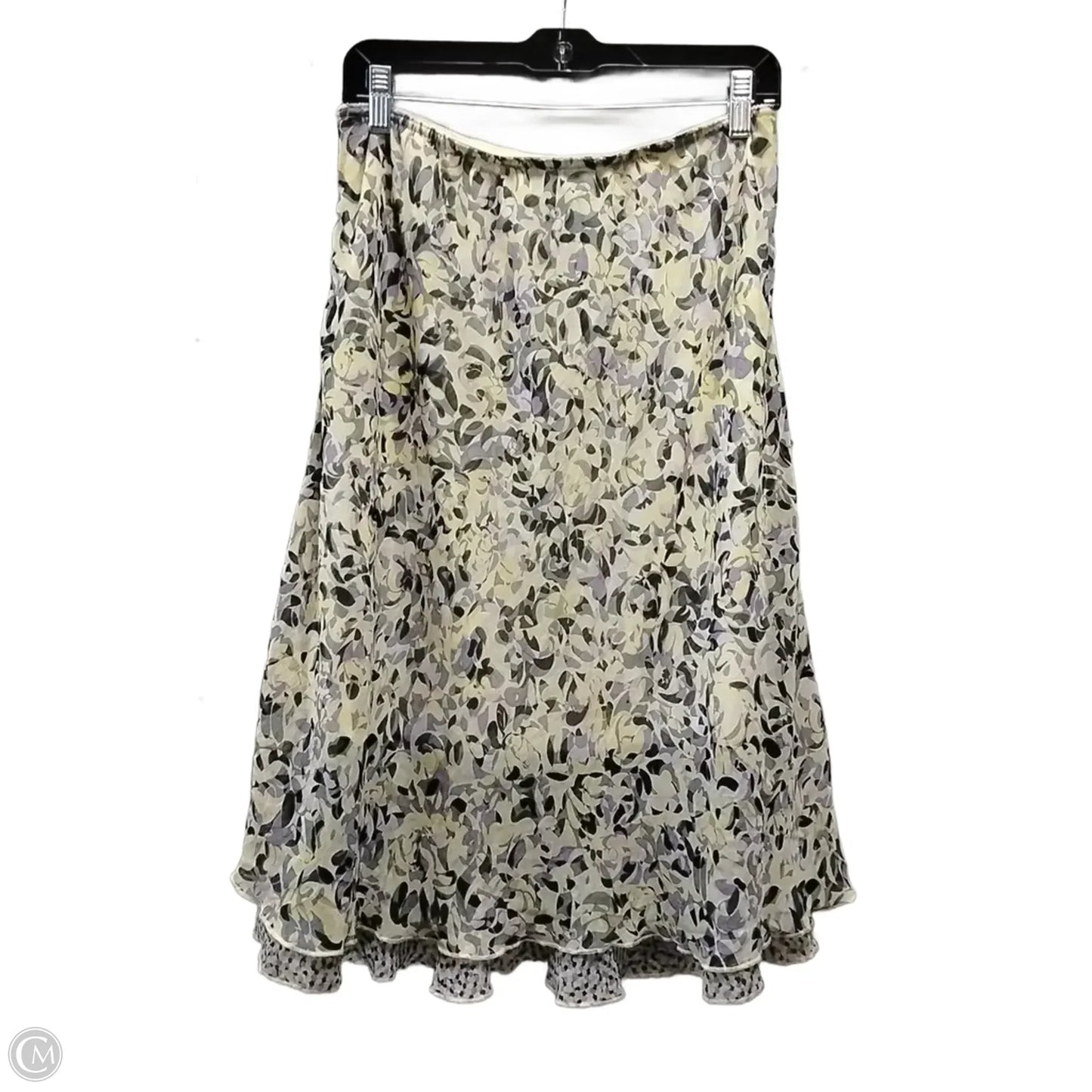 Skirt Midi By Briggs In Purple & Yellow, Size: M