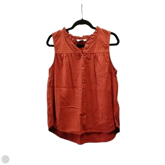 Blouse Sleeveless By Sonoma In Copper, Size: L