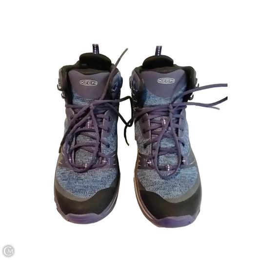 Boots Hiking By Keen In Blue & Purple, Size: 8