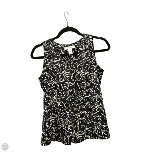 Blouse Short Sleeve By White House Black Market In Black & White, Size: Xxs