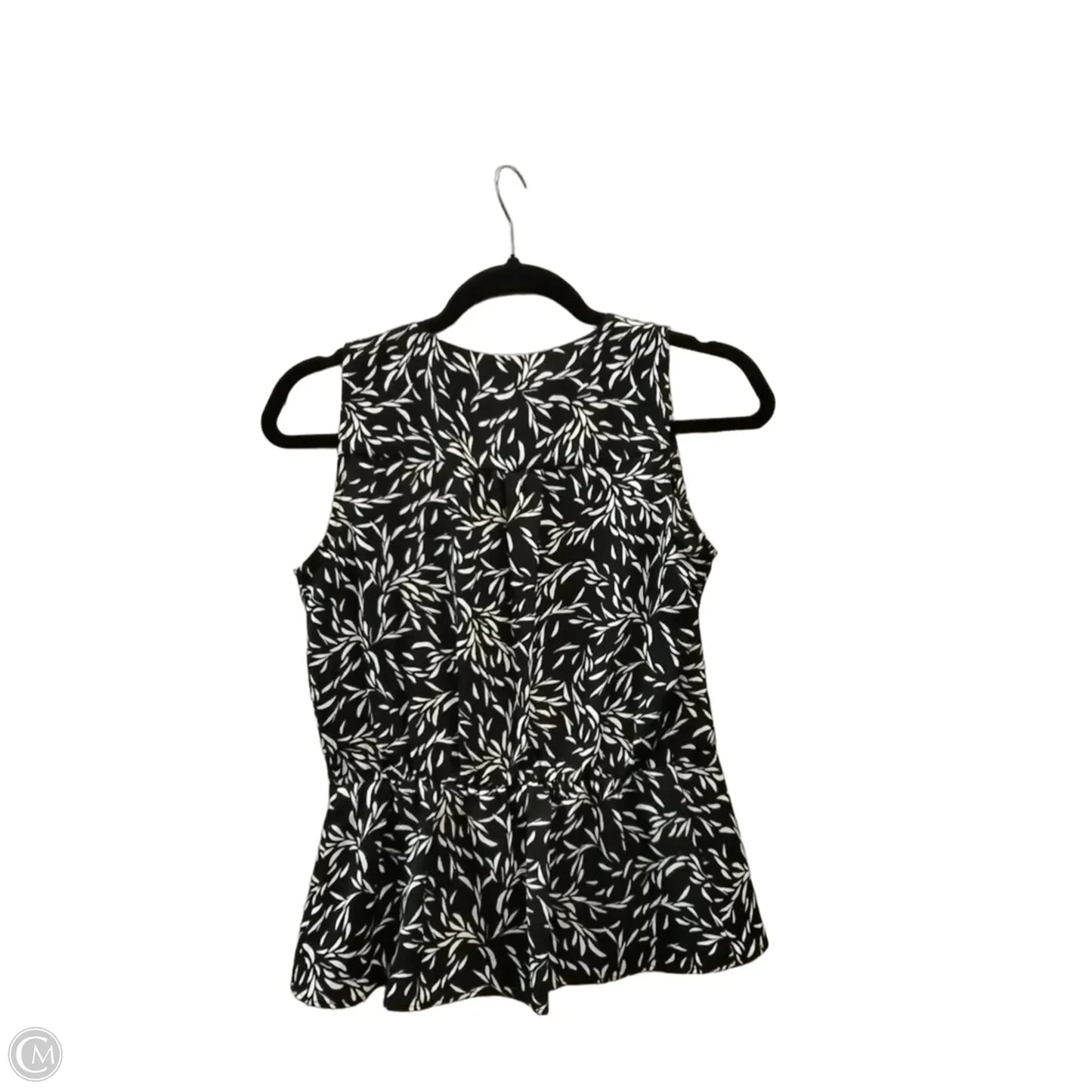 Blouse Short Sleeve By White House Black Market In Black & White, Size: Xxs