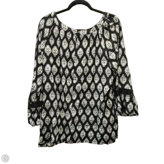 Blouse Long Sleeve By Honey Punch In Black, Size: 2x