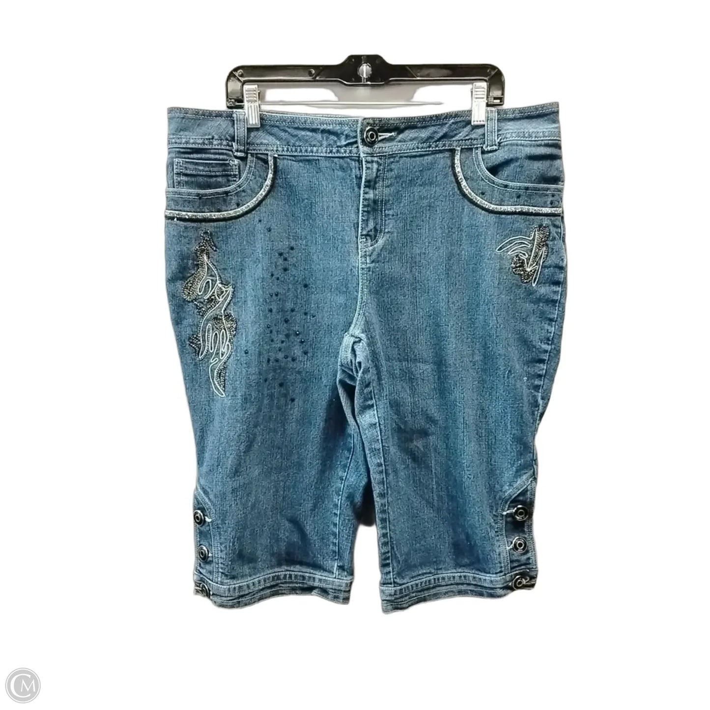 Jeans Cropped By Ashley Stewart In Blue Denim, Size: 18