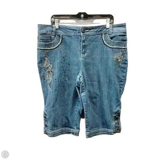 Jeans Cropped By Ashley Stewart In Blue Denim, Size: 18